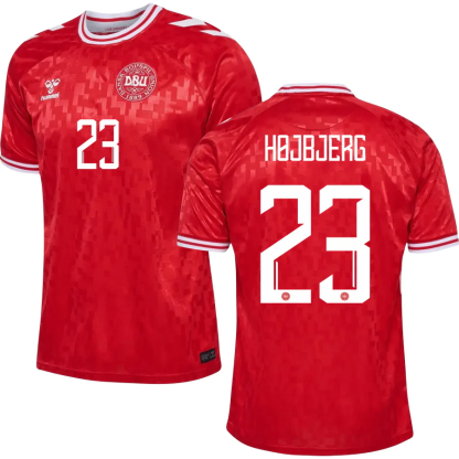 Denmark HOJBJERG 23 Home Jersey 2024