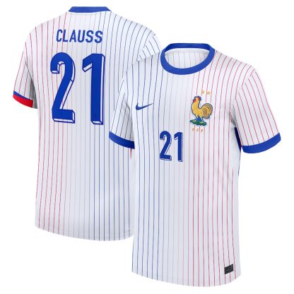 France Away Clauss 21 Soccer Jersey 2024