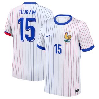 France Away Thuram 15 Soccer Jersey 2024