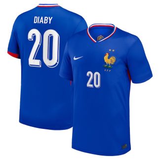 France Home Diaby 20 Soccer Jersey 2024