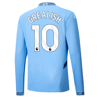 Manchester City Jack Grealish 10 Home Long Sleeve Jersey 24-25