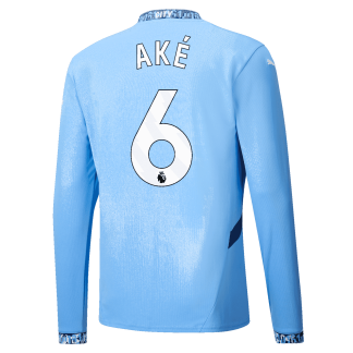 Manchester City Nathan Ake 6 Home Long Sleeve Jersey 24-25