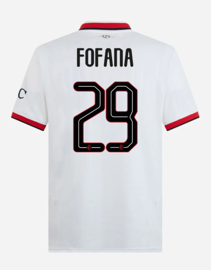 AC Milan Away Fofana 29 Champions League Jersey 24-25