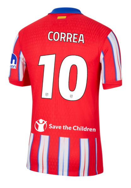 Atletico Madrid Home CORREA 10 Champions League Jersey 24-25