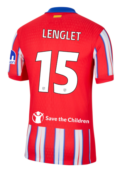 Atletico Madrid Home LENGLET 15 Champions League Jersey 24-25