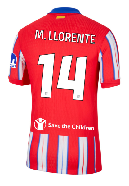 Atletico Madrid Home M. LLORENTE 14 Champions League Jersey 24-25