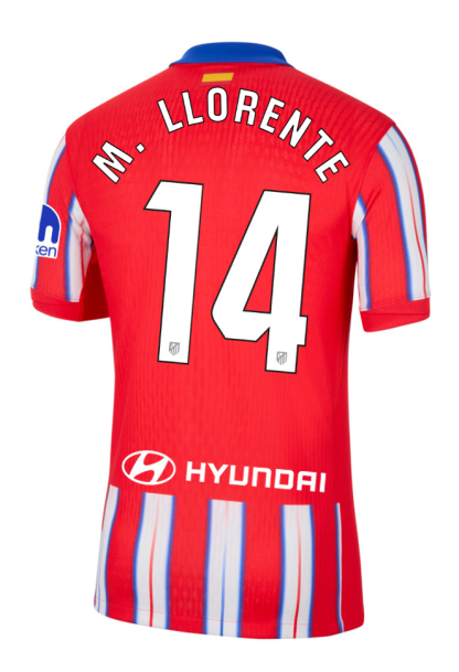 Atletico Madrid Home M. LLORENTE 14 Laliga Jersey 24-25