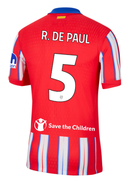 Atletico Madrid Home R. DE PAUL 5 Champions League Jersey 24-25