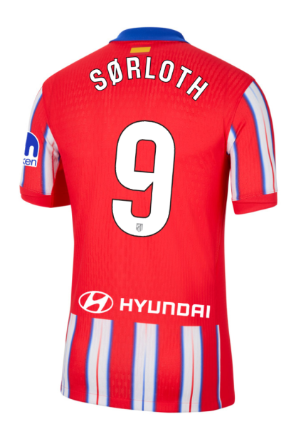 Atletico Madrid Home SØRLOTH 9 Laliga Jersey 24-25