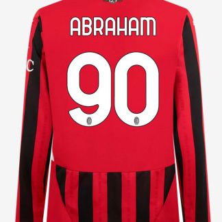AC Milan Home Long Sleeve Abraham 90 Serie A Jersey 24-25