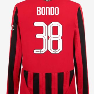 AC Milan Home Long Sleeve Bondo 38 Champions League Jersey 24-25