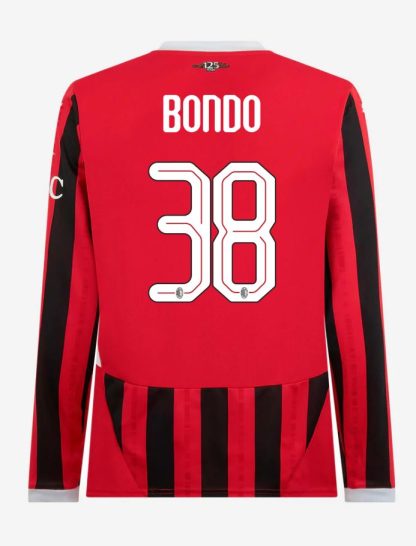 AC Milan Home Long Sleeve Bondo 38 Champions League Jersey 24-25