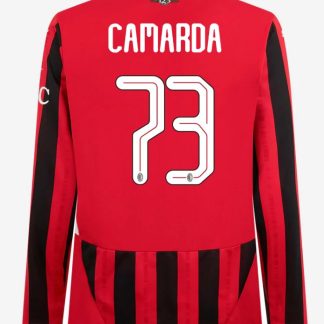 AC Milan Home Long Sleeve Camarda 73 Champions League Jersey 24-25