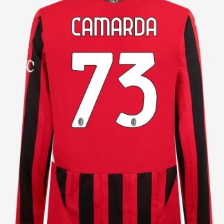 AC Milan Home Long Sleeve Camarda 73 Serie A Jersey 24-25