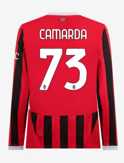 AC Milan Home Long Sleeve Camarda 73 Serie A Jersey 24-25