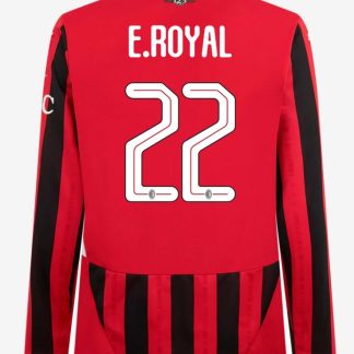 AC Milan Home Long Sleeve E.Royal 22 Champions League Jersey 24-25