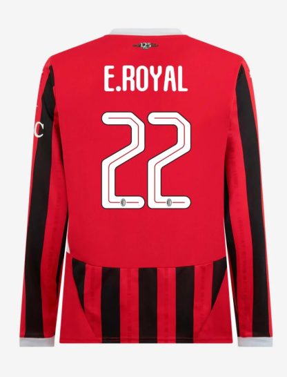 AC Milan Home Long Sleeve E.Royal 22 Champions League Jersey 24-25