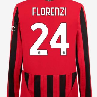 AC Milan Home Long Sleeve Florenzi 24 Serie A Jersey 24-25