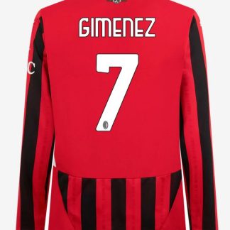 AC Milan Home Long Sleeve Gimenez 7 Serie A Jersey 24-25