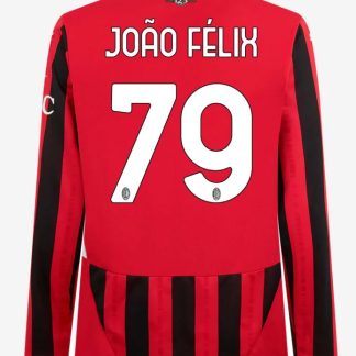 AC Milan Home Long Sleeve João Félix 79 Serie A Jersey 24-25