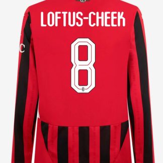 AC Milan Home Long Sleeve Loftus-Cheek 8 Champions League Jersey 24-25