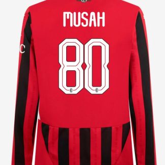 AC Milan Home Long Sleeve Musah 80 Champions League Jersey 24-25