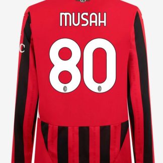 AC Milan Home Long Sleeve Musah 80 Serie A Jersey 24-25