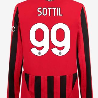 AC Milan Home Long Sleeve Sottil 99 Serie A Jersey 24-25