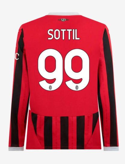 AC Milan Home Long Sleeve Sottil 99 Serie A Jersey 24-25