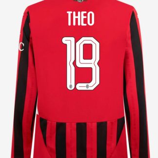 AC Milan Home Long Sleeve THEO 19 Champions League Jersey 24-25