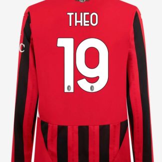AC Milan Home Long Sleeve THEO 19 Serie A Jersey 24-25
