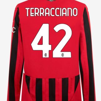 AC Milan Home Long Sleeve Terracciano 42 Serie A Jersey 24-25