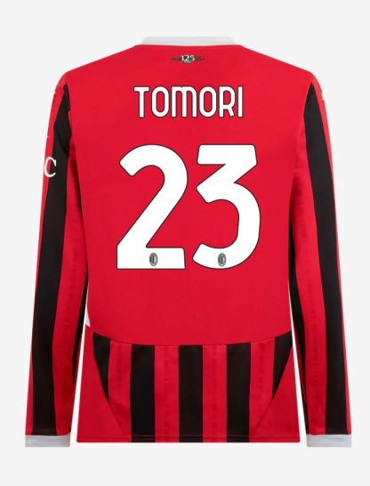 AC Milan Home Long Sleeve Tomori 23 Serie A Jersey 24-25