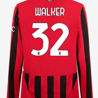 AC Milan Home Long Sleeve Walker 32 Serie A Jersey 24-25