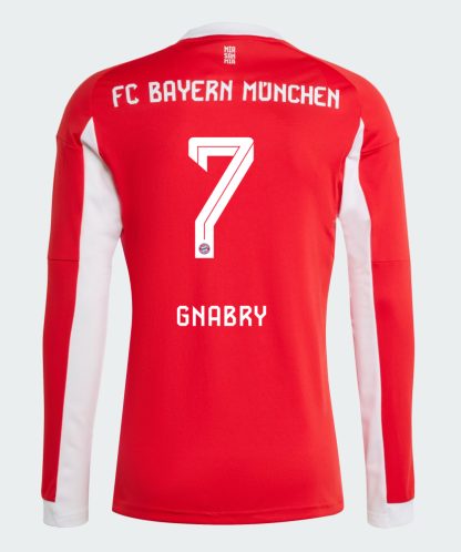Bayern Munich Home Gnabry 7 Long Sleeve Jersey 25-26