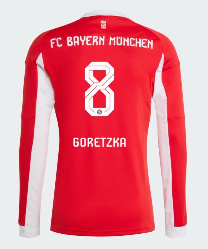 Bayern Munich Home Goretzka 8 Long Sleeve Jersey 25-26