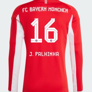 Bayern Munich Home J. Palhinha 16 Long Sleeve Jersey 25-26
