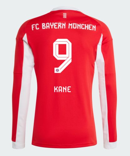 Bayern Munich Home Kane 9 Long Sleeve Jersey 25-26