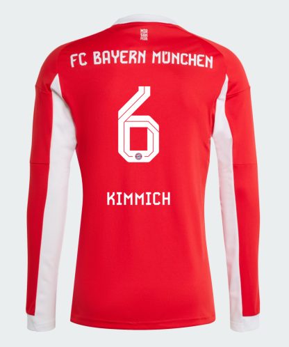 Bayern Munich Home Kimmich 6 Long Sleeve Jersey 25-26