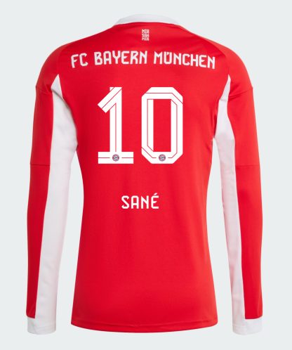 Bayern Munich Home Sané 10 Long Sleeve Jersey 25-26