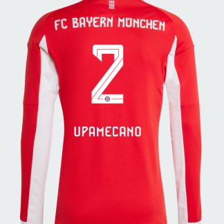 Bayern Munich Home Upamecano 2 Long Sleeve Jersey 25-26