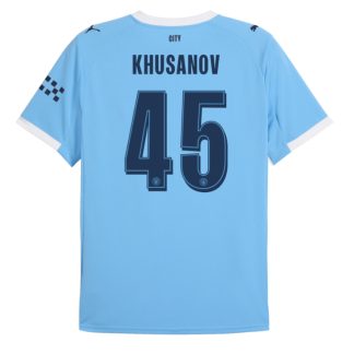 Manchester City Home Khusanov 45 UCL Jersey 25-26
