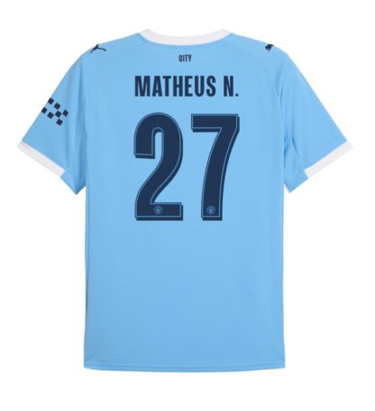 Manchester City Home Matheus N. 27 UCL Jersey 25-26