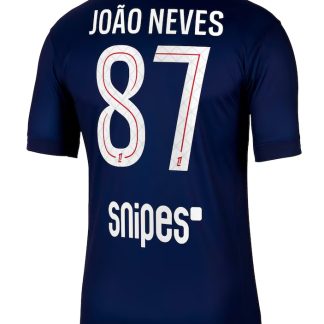 PSG Home João Neves 87 Jersey 25-26