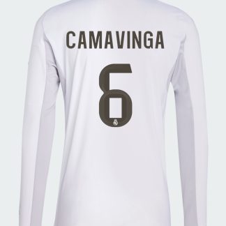 Real Madrid Home Camavinga 6 Long Sleeve Jersey 25-26