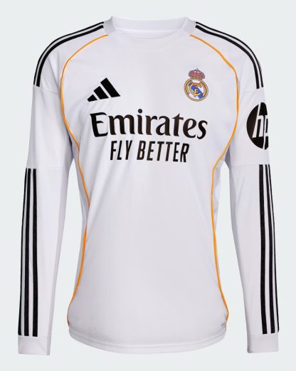 Real Madrid Home Vini Jr. 7 Long Sleeve Jersey 25-26 - Image 2