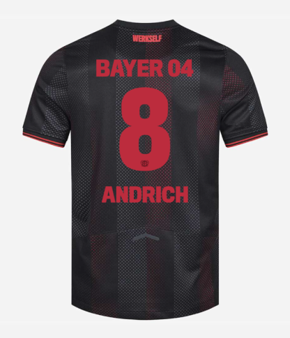 Bayer 04 Leverkusen Home ANDRICH 8 Jersey 25-26