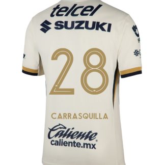 Pumas UNAM Home CARRASQUILLA 28 Jersey 25-26