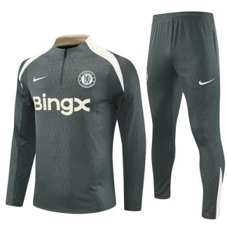 25-26 Chelsea Army Green Training Suit Kit Player Style
