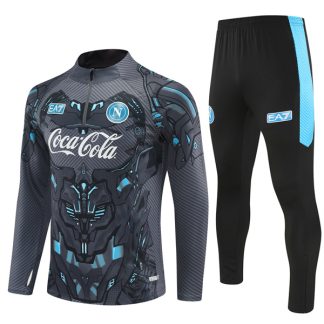 25-26 Napoli Black Grey Training Suit Kit